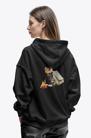 CAMPFIRE TEDDY HOODIE - BLACK