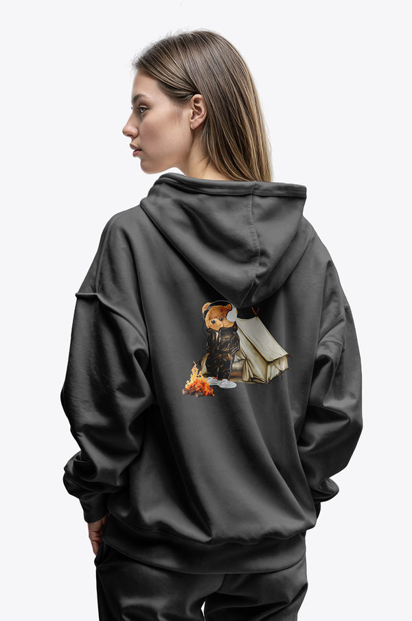 CAMPFIRE TEDDY HOODIE - GREY