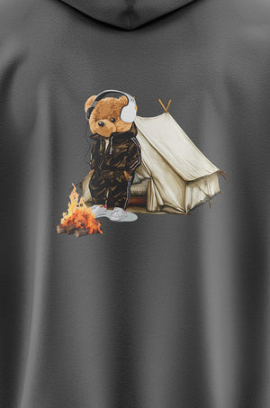 CAMPFIRE TEDDY HOODIE - GREY