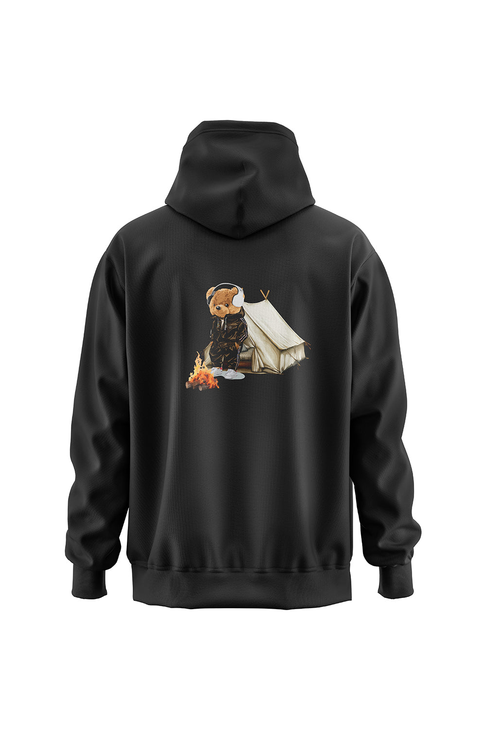 CAMPFIRE TEDDY HOODIE - BLACK