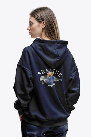 OFF-ROAD TEDDY HOODIE - DARK NAVY